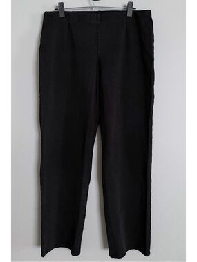 Eileen Fisher Pull On Straight Leg Stretch Elastic Waist Pants Women’s Size M